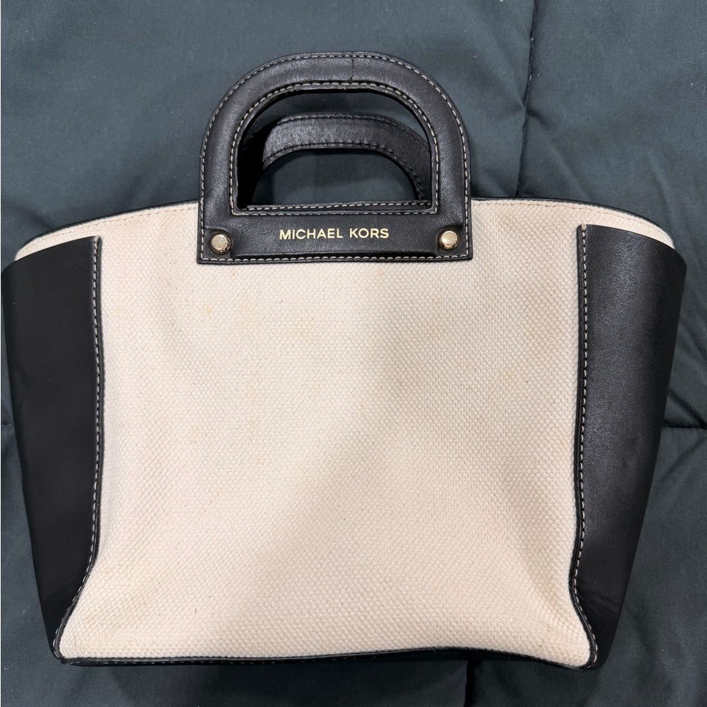 Michael Kors Black and Beige Handbag